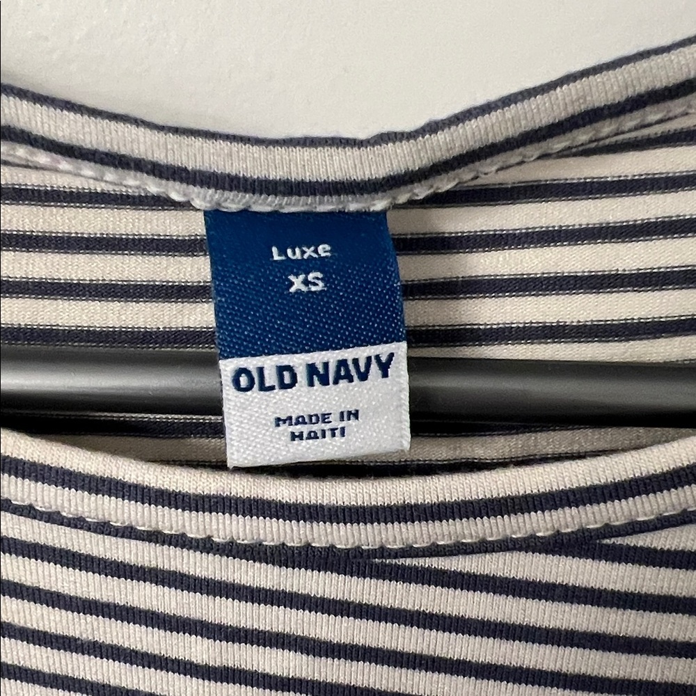 Old Navy Navy and White Striped Short Sleeve Tee - Picture 3 of 5